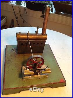 Circa 1900 Antique Steam Engine Toy Hit Miss J. C. Made in France