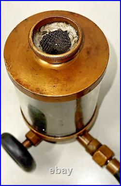 DETROIT LUBRICATOR Brass Oil Cup Pump Handle Oiler Steam Line Hit Miss Engine