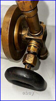 DETROIT LUBRICATOR Brass Oil Cup Pump Handle Oiler Steam Line Hit Miss Engine