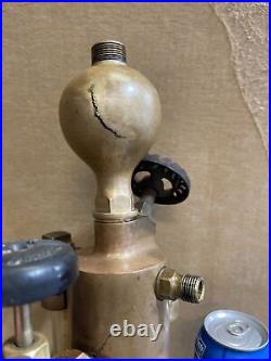DETROIT LUBRICATOR C54 Brass Steam Oiler Hit Miss Engine Antique Vintage Glass