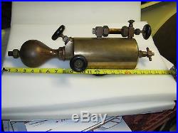 DETROIT LUBRICATOR CO BRASS OILER FOR HIT AND MISS-STEAM ENGINE