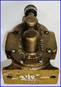 DR CLARKE MACHINE CO Brass Gear Driven Water Pump Hit Miss Engine Tractor Auto