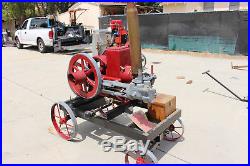 Domestic 2HP side-shaft chain driven water pump Hit N Miss engine on metal cart