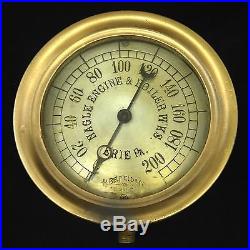 Early Nagle Engine & Boiler Works Erie Pa Brass Gauge Hit Miss Tractor
