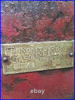 ECONOMY 2 HP. Antique Gas Engine Stationary / Hit Miss 2074232043 FOR PARTS