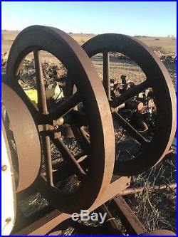Early Fairbanks N 5 Hp Flywheels Crank Bearings Antique Hit And Miss Gas Engine