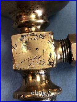 Early Powell Acorn Style Hit Miss Gas Steam Engine Brass Lubricator Oiler