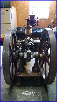 Early model hit and miss stationary salesman sample gas engine