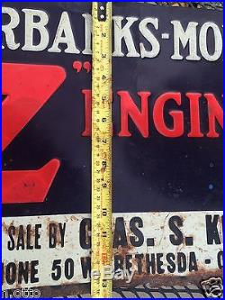 Fairbanks Morse Tin Sign Z Gas Engines Hit Miss Old Farm Advertising Bethesda OH