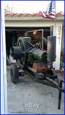 Fairbanks Morse'Z', 15 H. P, Hit and Miss Engine. On Trailer