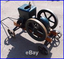 Fairbanks Morse Z Headless Gas Engine Motor Hit & Miss Flywheel With Cart Truck