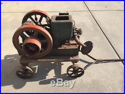 Fuller & Johnson hit and miss antique gas engine with cart