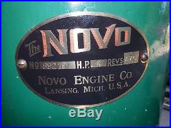 Great Running 1924 6hp Novo Hit & Miss Gas Engine Lansing, MI (with Video) L@@k