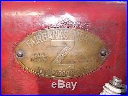 Great Running 1 1/2hp Fairbanks Z Dishpan Hit & Miss Engine On Cart (with Video)