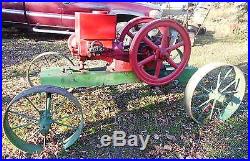 GREAT RUNNING 5HP KANSAS CITY FAULTLESS HIT & MISS ENGINE ON CART! (WITH VIDEO)