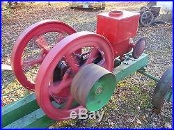 GREAT RUNNING 5HP KANSAS CITY FAULTLESS HIT & MISS ENGINE ON CART! (WITH VIDEO)
