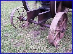 GREAT RUNNING 5HP MONITOR HJ HIT & MISS GAS ENGINE With CLUTCH & CART! (SEE VIDEO)