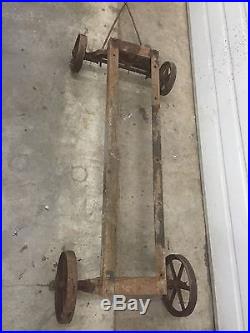 Galloway Hit And Miss Gas Engine Cart Antique Twisted Handle Neat