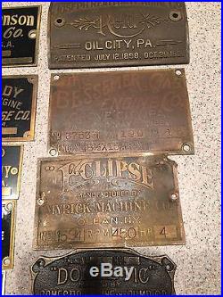 Gas Engine Oil Hit Miss Old Farm Vintage Antique Name Plates 20
