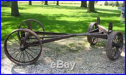 Gear Running Wagon Antique Steel Wheels Hit Miss Cart McCormick Deering Old Good