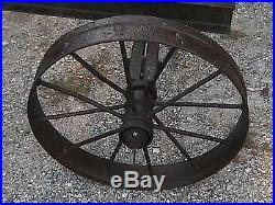 Hit Or Miss Gas Engine Truck Steel Wheel Wagon Old Motor Cart