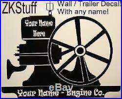 Hit & Miss Gas Farm Collector Engine Motor Magneto Show Wall Trailer Decal Sign