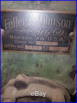 Hit Miss motor FULLER & JOHNSON (1924 MFG) 1 1/2 HP! LOW RESERVE