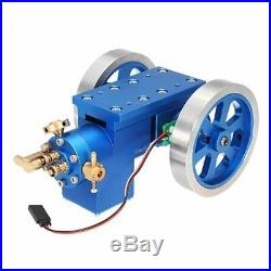 Hit and Miss Gas Stationary Engine Model Combustion Steam Open Crank Blue