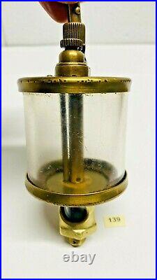 IHC Brass Cylinder Oiler Hit Miss Engine 1/4 International Steampunk Vintage
