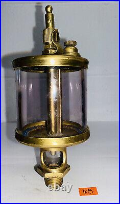 IHC Brass Cylinder Oiler Tinted Glass Hit Miss Gas Engine Antique Steam 3/8