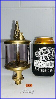 IHC Brass Cylinder Oiler Tinted Glass Hit Miss Gas Engine Antique Steam 3/8