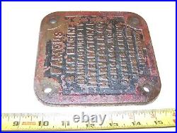 IHC Vertical FAMOUS 2hp Hit Miss Engine Crankcase Cover Serial Tag Cast Iron