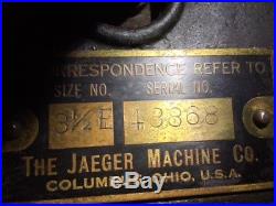 Jaeger Machine Co Hercules Hit and Miss Engine, Antique Vintage 2 HP cart runs