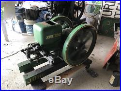 John Deere Hit-And-Miss 1-1/2HP Engine Well Preserved Starts And Runs Well