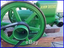 John Deere Mode E 1 1/2 hp Hit N Miss Engine Big Brass Tag Ice Cream Maker