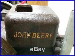 John Deere Model E 1 1/2 Horsepower Hit Miss Engine Running original condition