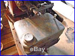 Johnny Boy Hit or Miss engine Original wooden base, Tank Paint and Crank
