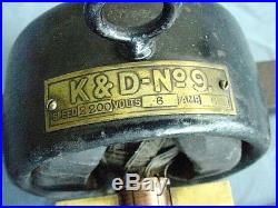 K&D No 9 Electric 6 Volt Bipolar Vintage Antique Open Frame Motor