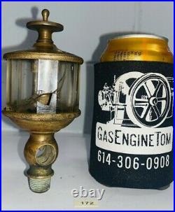Knurled Brass Faceted Glass OILER Hit Miss Gas Engine Antique Steampunk