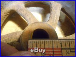 L2546- Set of 4 Antique Iron Wheels for Cart, Scale, Hit Miss Engine- Steampunk