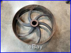 LARGE English Curved Spoke Pulley Cast Iron Antique Hit Miss Steam Engine