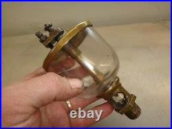 LONERGANS WINE GLASS OILER for OTTO Hit Miss GAS ENGINE Old Brass 3.290 Glass