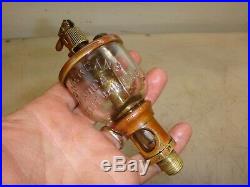 LONERGANS WINE GLASS OILER for OTTO Hit Miss GAS ENGINE Old Brass Lubricator