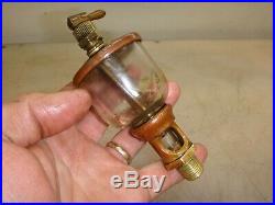 LONERGANS WINE GLASS OILER for OTTO Hit Miss GAS ENGINE Old Brass Lubricator