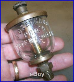 LONERGAN WINE GLASS STYLE OTTO OILER Hit Miss Gas Engine 1-3/4 Glass