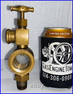 LUNKENHEIMER Brass Sight Feed Angle Valve Fig 957 / Union Hit Miss Steam Engine