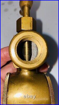 LUNKENHEIMER Brass Sight Feed Angle Valve Fig 957 / Union Hit Miss Steam Engine