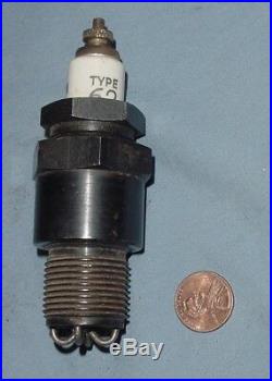 Large 3/4 Straight Pipe Thread Hit Miss Gas Engine Vintage Antique Spark Plug