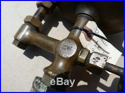 Large POWELL 1qt brass lubricator oiler steam engine hit miss gas