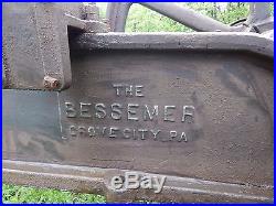 Large hit and miss engine parts bessemer yard art steam punk tractor cast iron